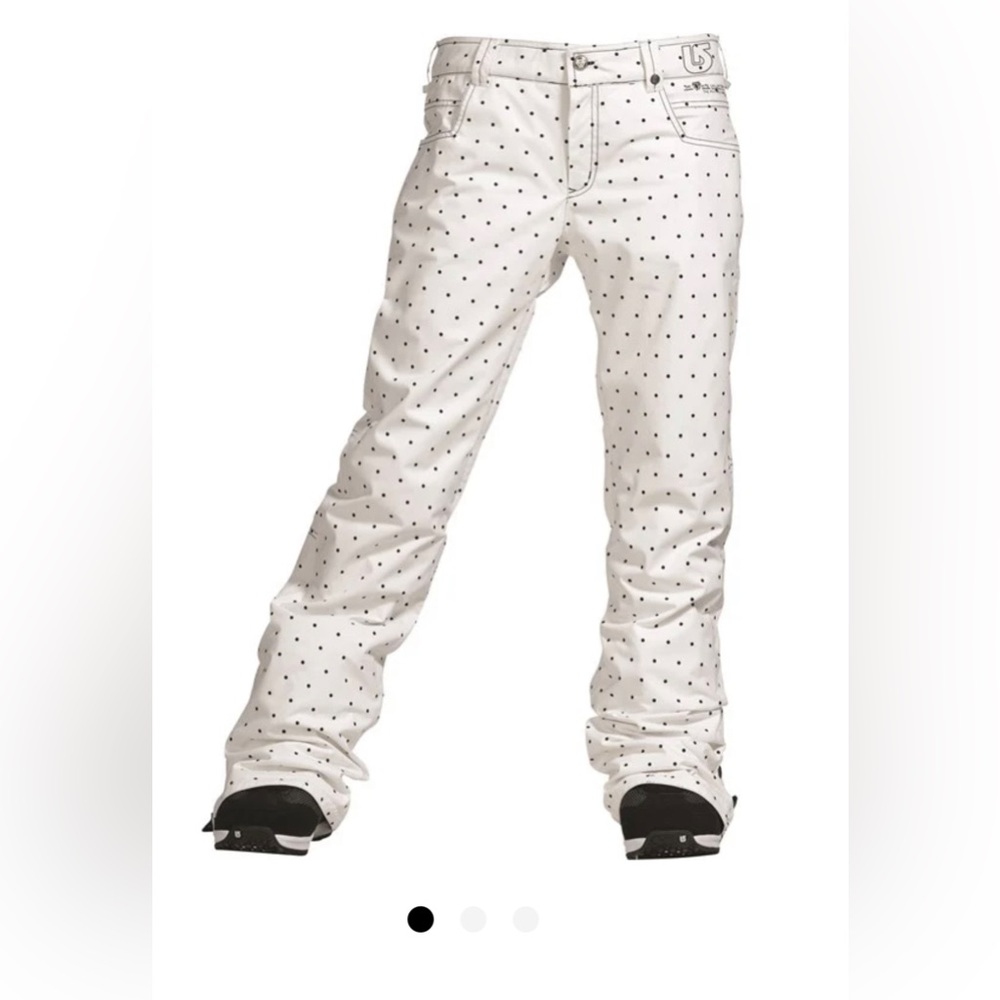 Burton The White Collection Flared Pant - Women's Small - White with Polka Dots